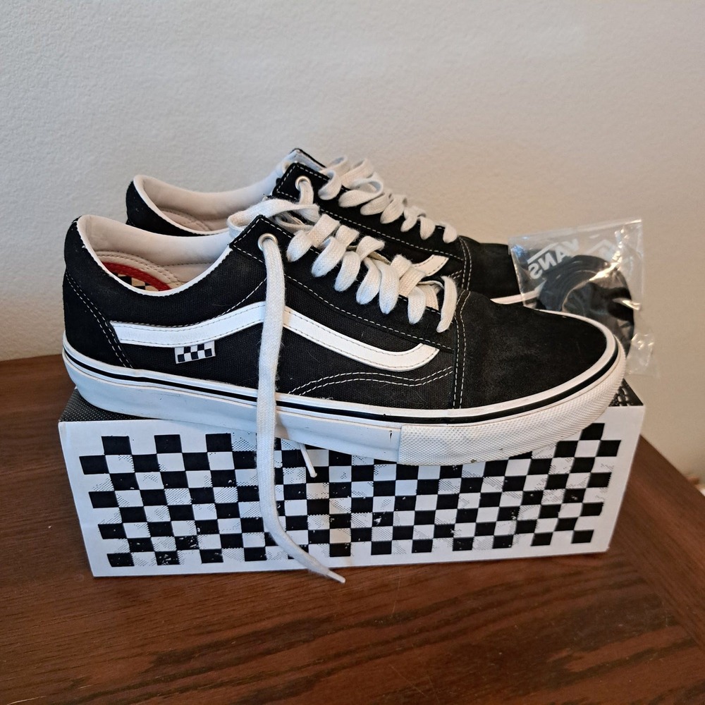 Vans Skate Old Skool Black White Sneakers VN0A5FCBY28 Mens 12